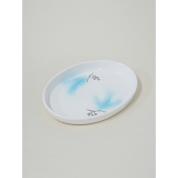 blue birds dish (plaltinum)