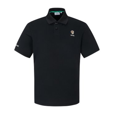MARTINE GOLF [정상가 178000원]남성 콜라보 솔리드카라 셔츠 블랙 (QM0EKS25139)