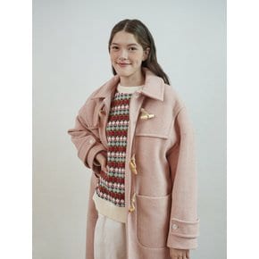 OVERSIZED DUFFLE COAT [PINK]