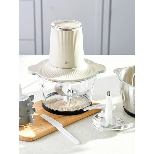 멀티 야채다지기 2L 전동 쵸퍼 글라스 스텐 분쇄기 미니 믹서기 마늘박피기