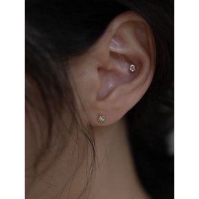 14k frame lab diamond piercing