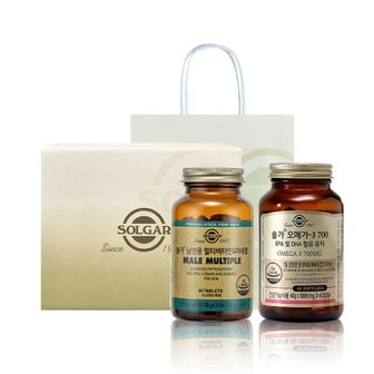솔가 GIFT) 남성 건강 세트 (남성 멀티비타민 60정+오메가3 700 60캡슐)