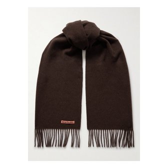 아크네스튜디오 프린지 울 스카프 초콜릿 46376663162899059