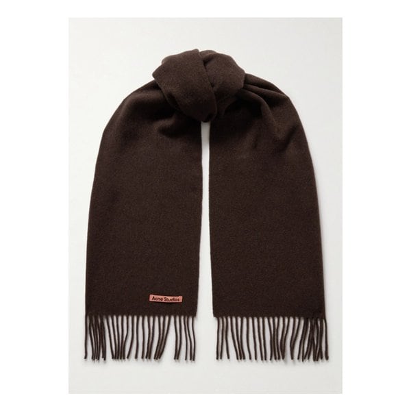 프린지 울 스카프 초콜릿 46376663162899059