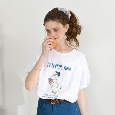 THE COLOR WAY 피스풀덕나그랑티셔츠 (PBE05M-DHTW009)