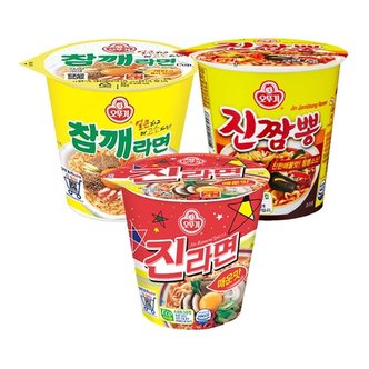  오뚜기 진라면 소컵 6입 + 참깨라면 소컵 6입 + 진짬뽕 소컵 6입