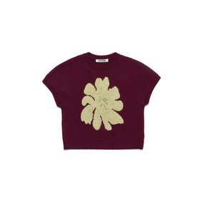 lotsyou_Full Bloom Cap Sleeve Knit Burgundy