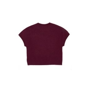 lotsyou_Full Bloom Cap Sleeve Knit Burgundy