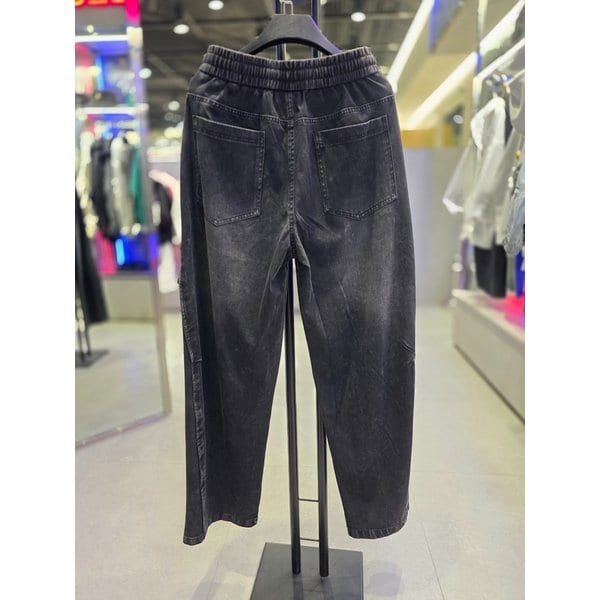 [시흥점] 26`워싱 사이드절개 얇은데님 팬츠(블랙)/JHZZ80414BK