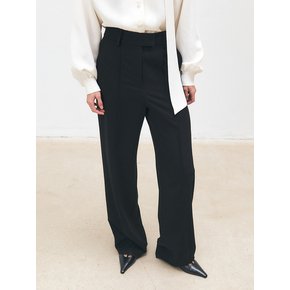 TFS PINTUCK SEMI WIDE TROUSERS_2COLORS