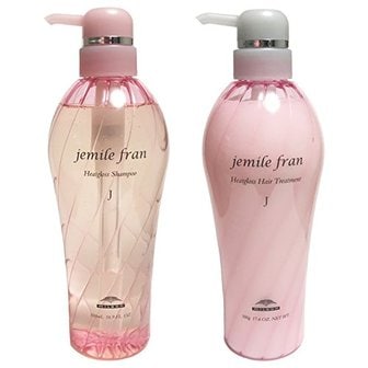  밀본 제미르 프랑 히트글로스 J 샴푸 500ml 트리트먼트 500g 세트 [jemile fran]