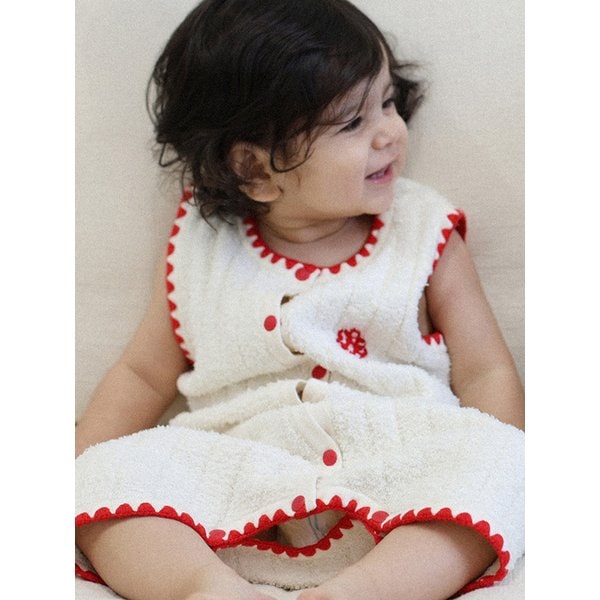 [BABY]프렌치 수면조끼 아이보리