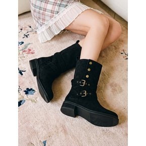Cova 코바 버클 미들부츠 4cm