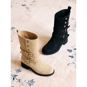 Cova 코바 버클 미들부츠 4cm