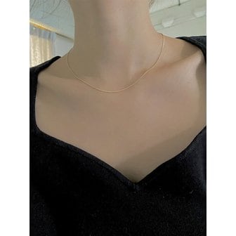 토프 14k gold 베이직 네크리스 - 민줄 체인 금목걸이