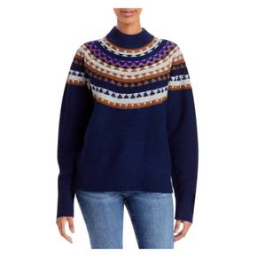 4005764 Theory Womens Fairisle Wool Blend Pullover Sweater