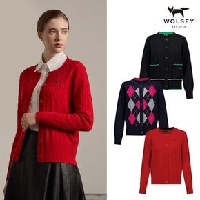 [최신상][Wolsey] 울시 24FW 여성 울블렌디드 가디건 3종