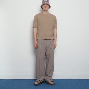 MW367 summer two pintuck slacks mocha