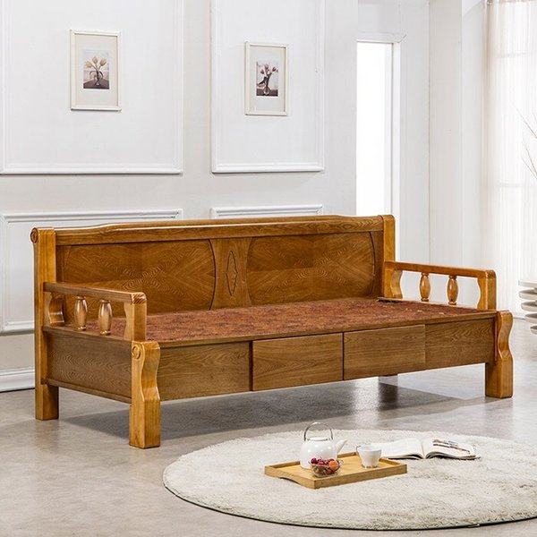 [건강한휴식] 전자파차단 온돌쇼파 (220cm) 황토숯볼 HM072