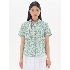 Seersucker Floral Shirts_Green