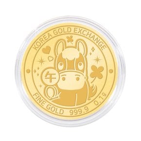 말 순금 코인(메달) 0.1g