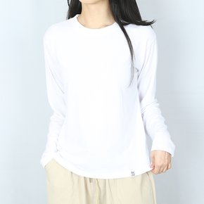 4색 무지 셀럽 라벨 라운드 긴팔 티셔츠