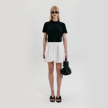 EENK Volume Mini Skirt - White