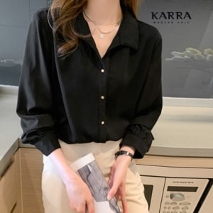 카라 KARRA (77까지)골든볼카라블라우스_KB3SBL098C