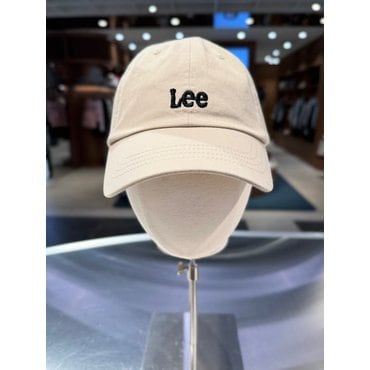 LEE 스몰 트위치로고 코튼 커브 볼캡 베이지 LE2501CA01BE