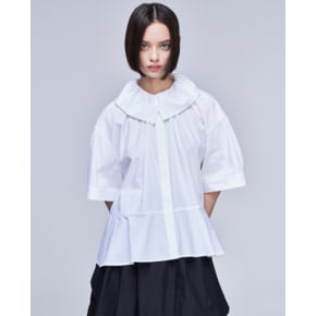 [파주점] [송지오우먼]송지오 코쿤 셔링 블라우스 화이트 WH3TP322WH