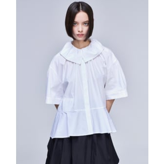 송지오 [파주점] [송지오우먼]송지오 코쿤 셔링 블라우스 화이트 WH3TP322WH