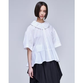 [파주점] [송지오우먼]송지오 코쿤 셔링 블라우스 화이트 WH3TP322WH