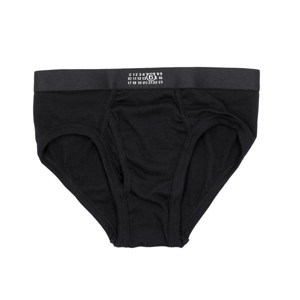 확대된 대표 마르지엘라 언더웨어 MJL6A0020 001 MM6 넘버링 로고 브리프 남성언더웨어