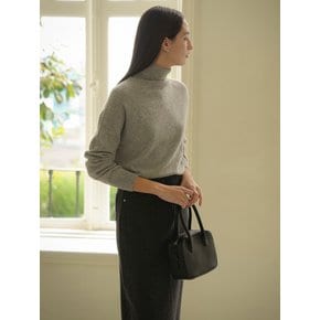 Daily wool blended turtleneck knit_Gray