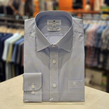 카운테스마라 면100  스트라이프 일반핏 긴팔 CDCY3P1102B0