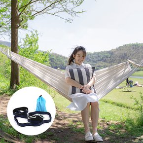 캔버스 해먹 풀세트 감성 백패킹 캠핑 차박 침대 그네 의자 끈세트