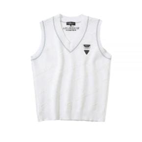 니트 베스트 MCM4AAB520001 WHITE DOM