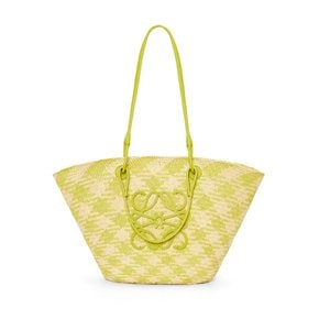 [LOEWE ANAGRAM BASKET BAG M] 로에베 미디움 아나그램 바스켓백 라피아백 라탄백 라임그린