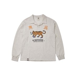 MU-WI PIN-KNIT COLLAR-TEE (Oatmeal)