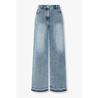 VOV 헴 칼라 디테일 와이드 데님 팬츠 7126155501140