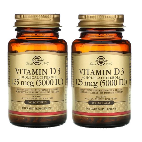 비타민 D3 콜레칼시페롤 5000IU 100소프트젤 2통