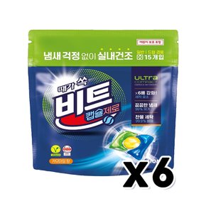 때가쏙 비트 캡슐제로 카모마일향 세탁세제 15개입 x 6개