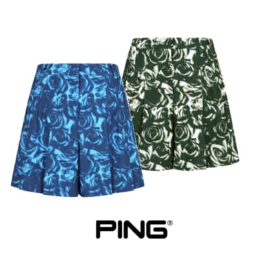 핑 [24  S/S]     여성 패턴 플리츠 큐롯  반바지       121D2PS682  (출시가 238,000)