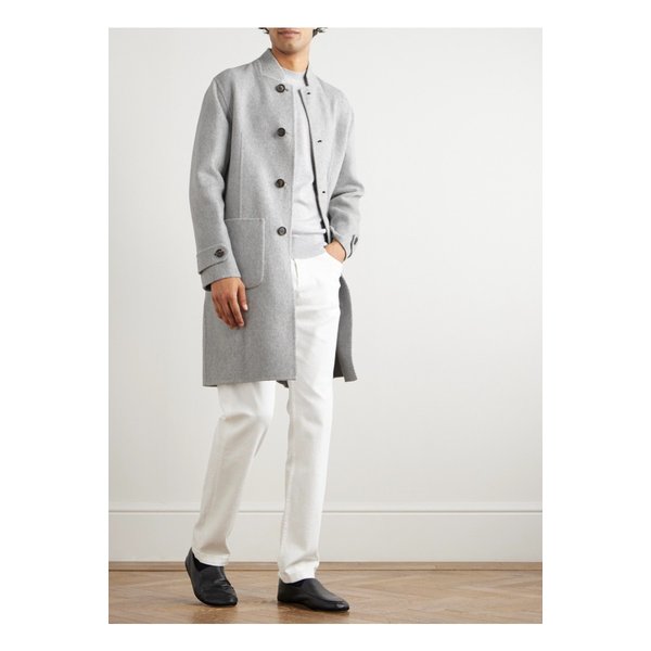 헤링본 울 캐시미어 블렌드 오버코트 46376663162880319