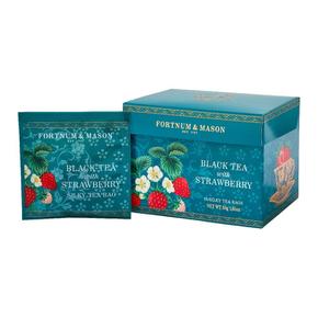 [해외직구] 포트넘앤메이슨 블랙 차 딸기 15실크티백 Fortnumandmason Black Tea Strawberry 15 Silky Tea Bags 30g