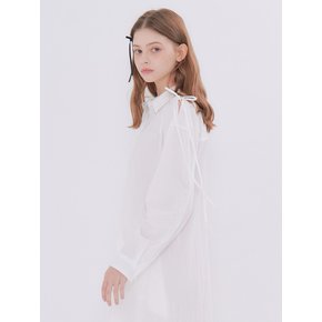 MET ribbon shirt dress white