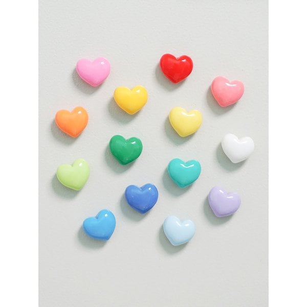미니 하트 파스텔 유광 냉장고 자석 5P 세트 (랜덤)