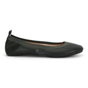 이스퀘어 3959810 Yosi Samra Nina Foldable Ballet Flat in Hunter Green Peta-Approved Vegan Leather