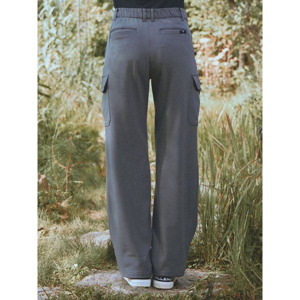 여성 울라이크 카고포켓 와이드팬츠 그레이