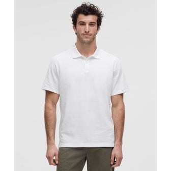 룰루레몬 코튼 피케 숏슬리브 폴로 - WHT